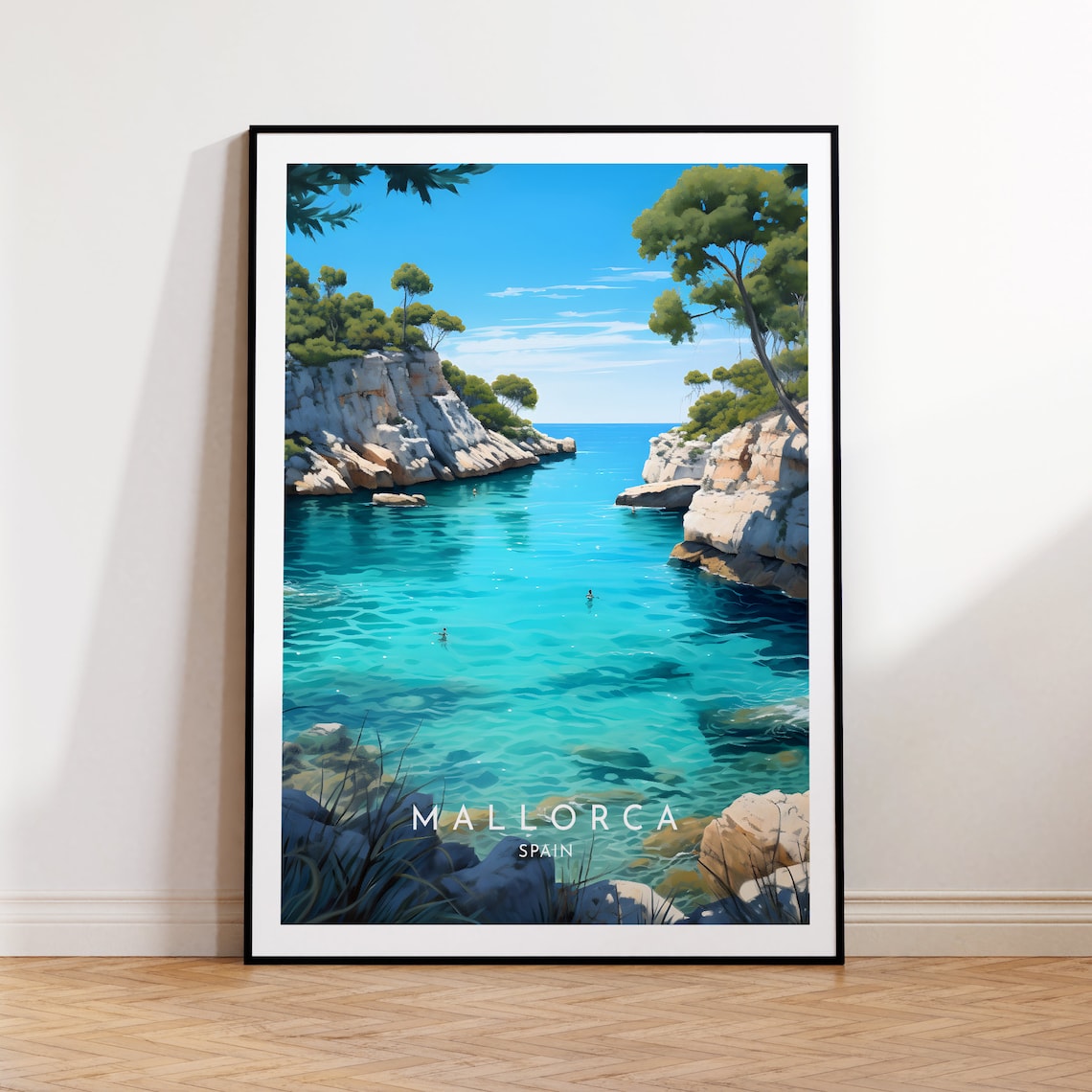 Mallorca Travel Poster, Spain Home Decor Print