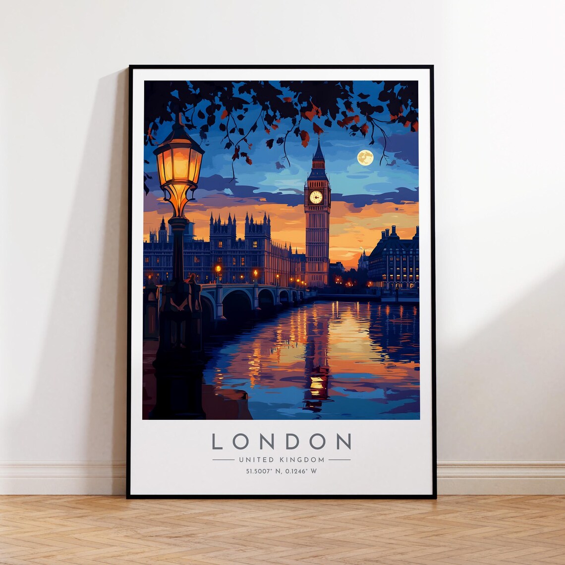 Big Ben Travel Poster, London Travel Print