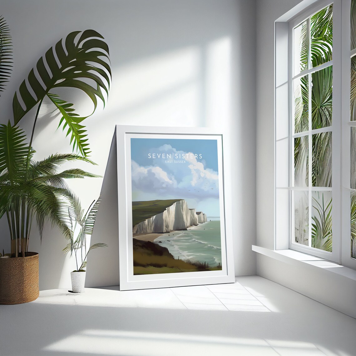Seven Sisters Travel Poster, East Sussex England - Image 4