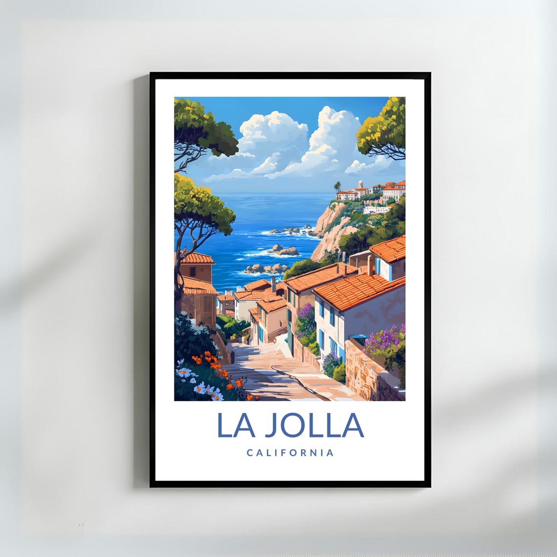La Jolla California Coastal Village Ocean View Travel Poster