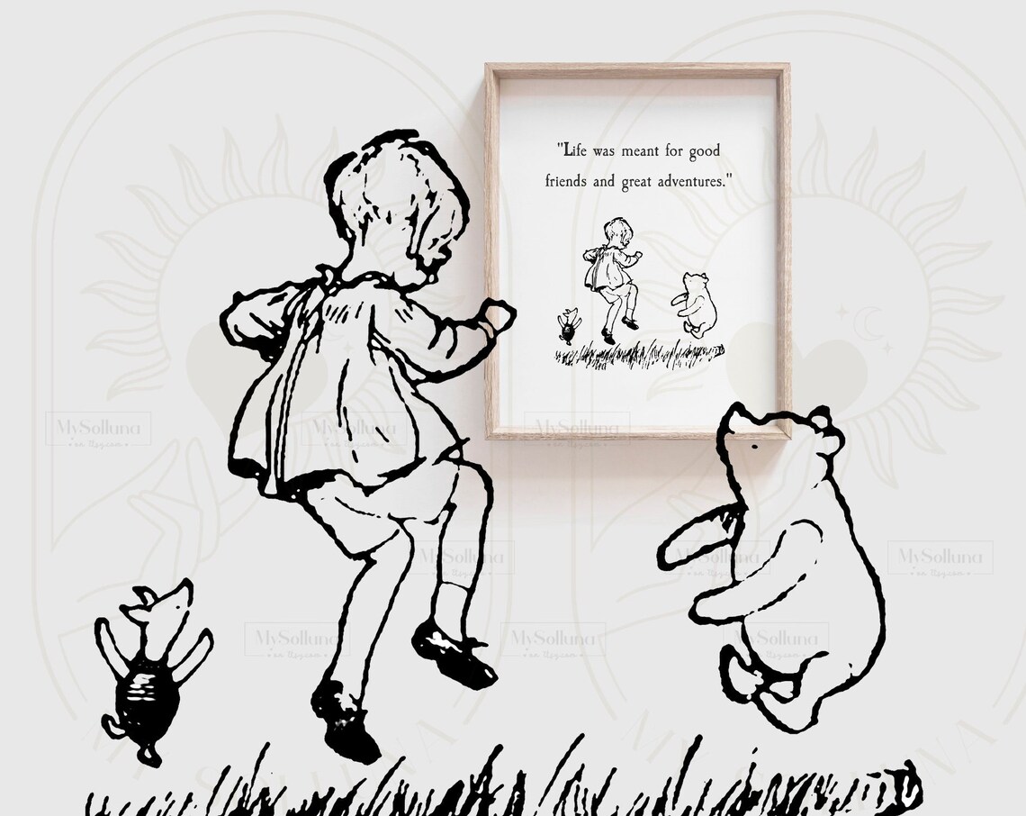 Winnie the Pooh Friends and Adventures Classic Quote Wall Print