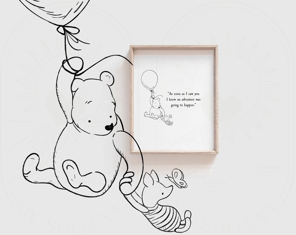 Winnie the Pooh Quote Art Print, Nursery Decor