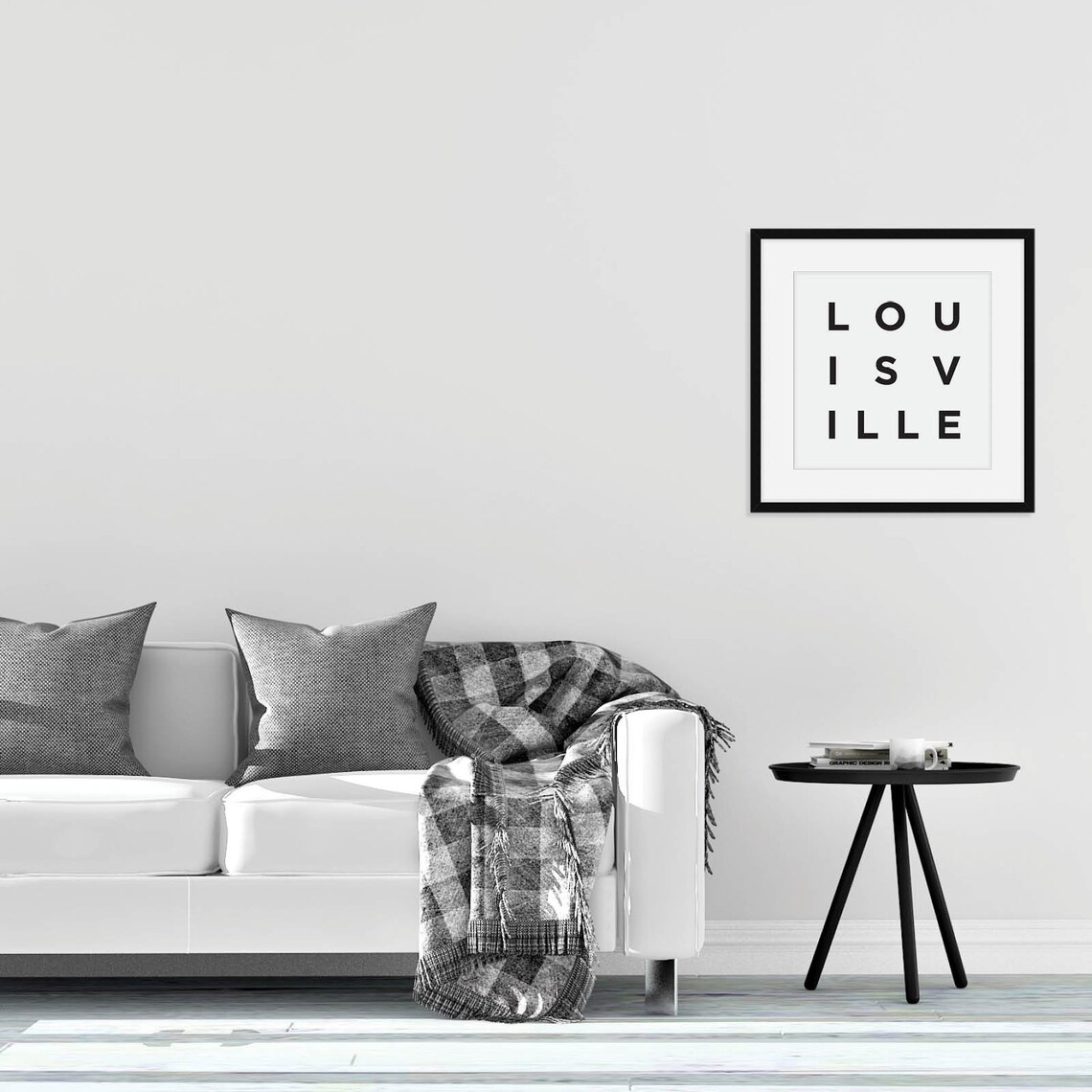 Louisville Poster Louisville Kentucky Print Minimalist City Wall Art Travel Art Home Town Typography Black And White - Image 3