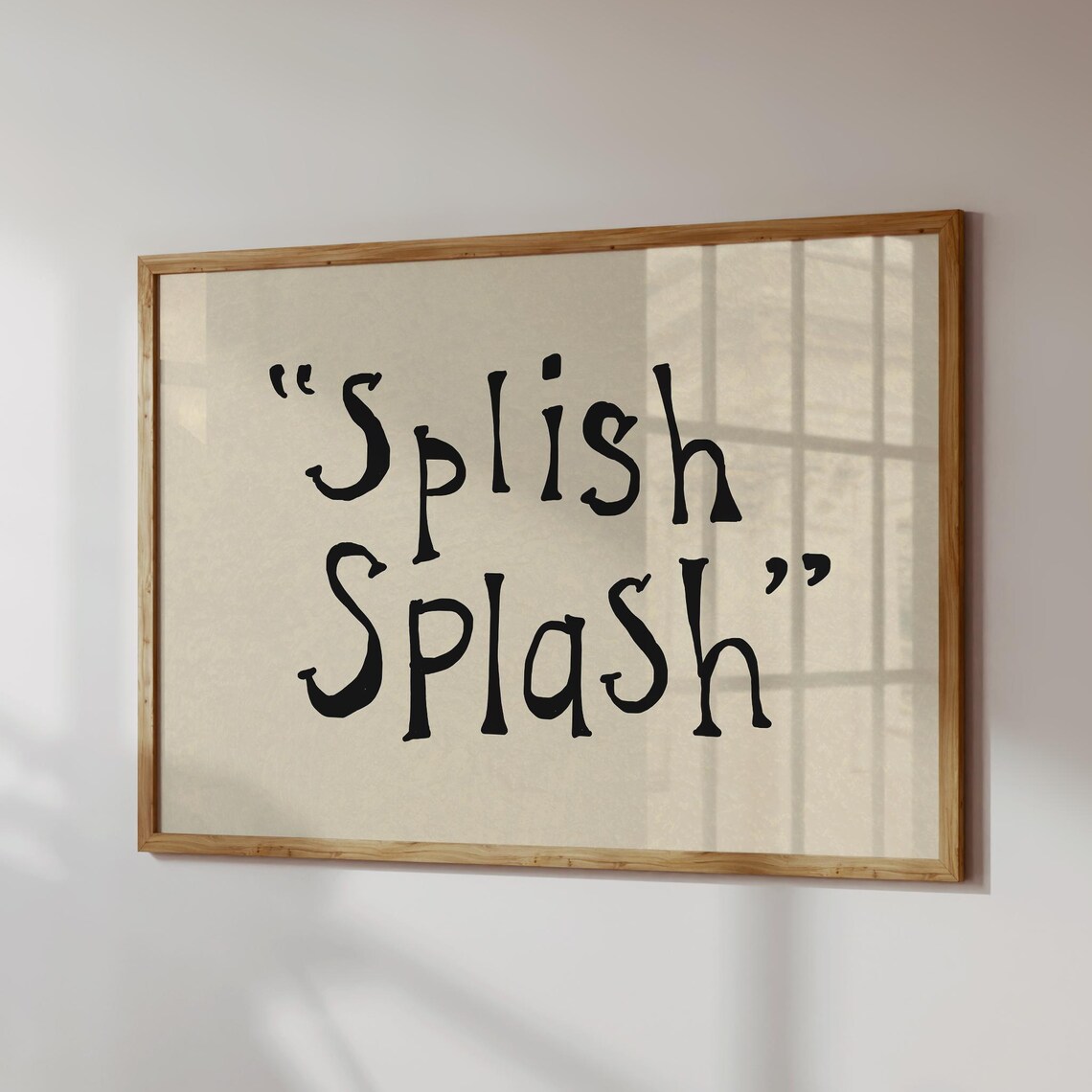 Splish Splash Neutral Bathroom Decor, Art Print