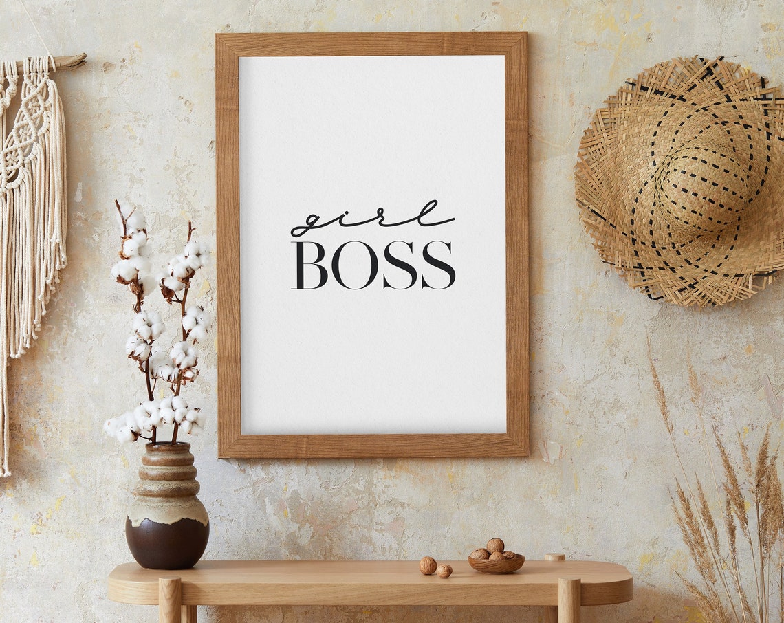 Girls Room Decor Girl Boss Print Teen Girl Room Decor Lady Boss Feminist Print Office Wall Art Gift For Her Gift For Boss Home Decor