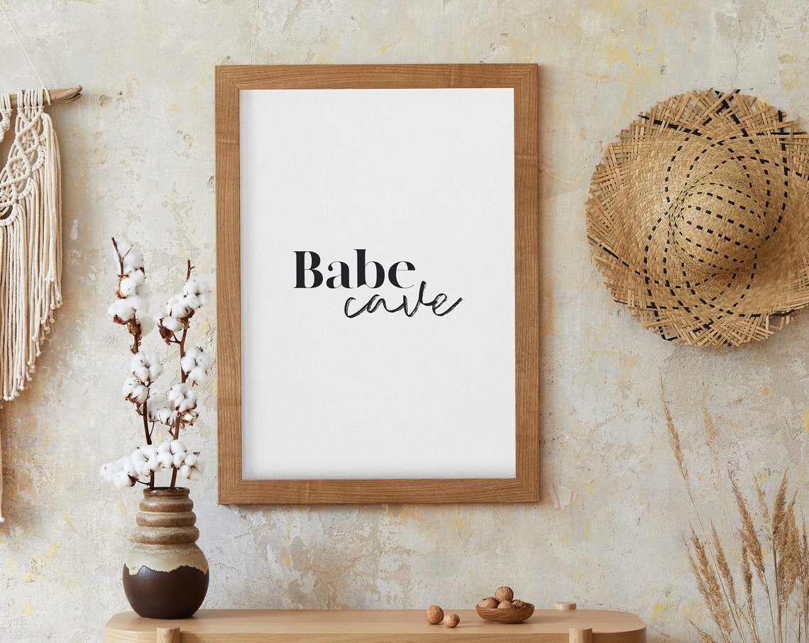 Teen Girl Room Decor Babe Cave Boss Babe Girly Wall Art Feminist Poster Bedroom Decor Minimalist Wall Art Gift For Her Girl Boss Art