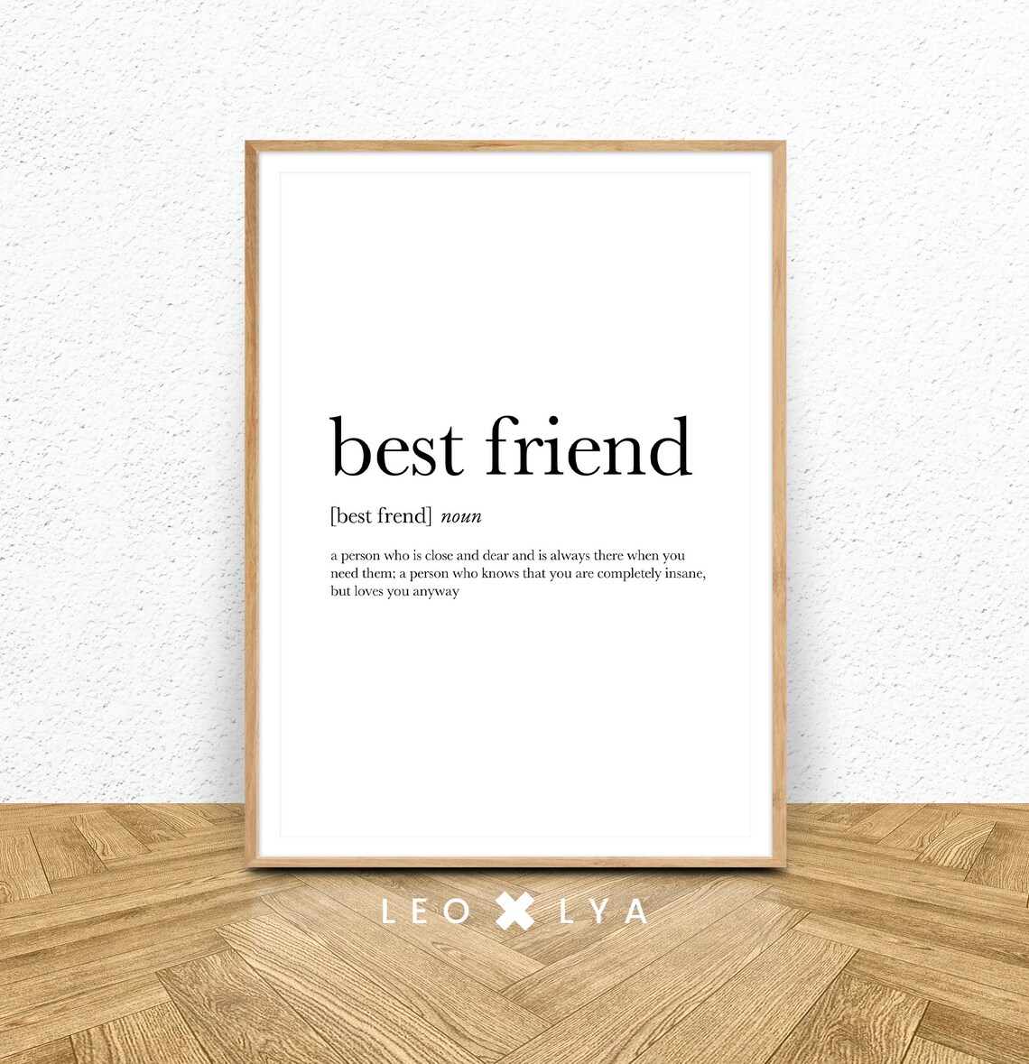 Bestfriend Definition Art Print, Gift For BFF - Image 3