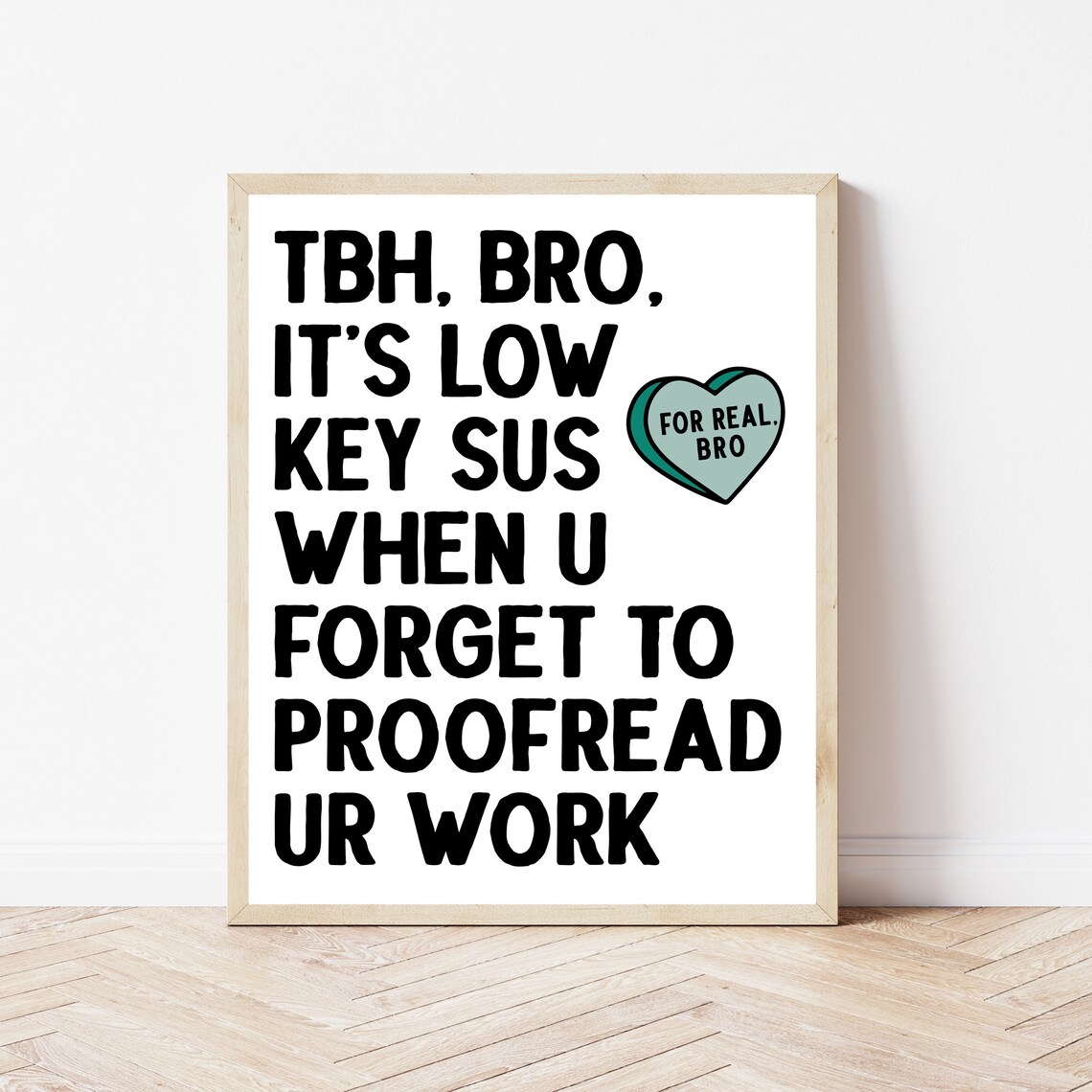 English Teacher Groovy Classroom Decor Art Print