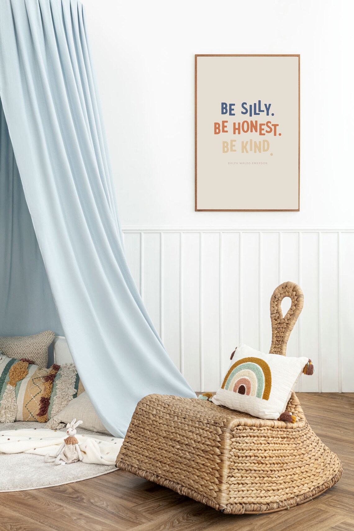 Be Silly Be Honest Be Kind Nursery Quote Poster - Image 5