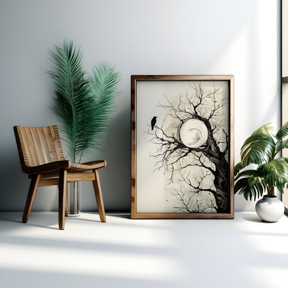 Tree Minimalist Tree Minimalist Tree Wall Art Print Poster Print Art Modern Tree Art