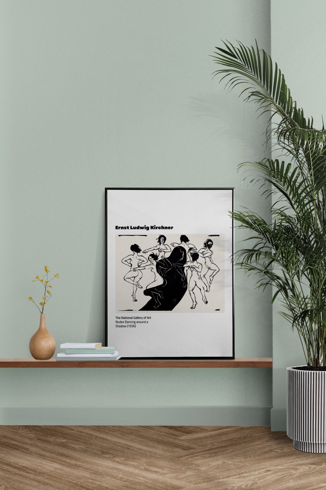 Nudes Dancing Around A Shadow 1936 Ernst Ludwig Kirchner Abstract Art Trendy Artwork Aesthetic Decor Minimalist Black And White - Image 3