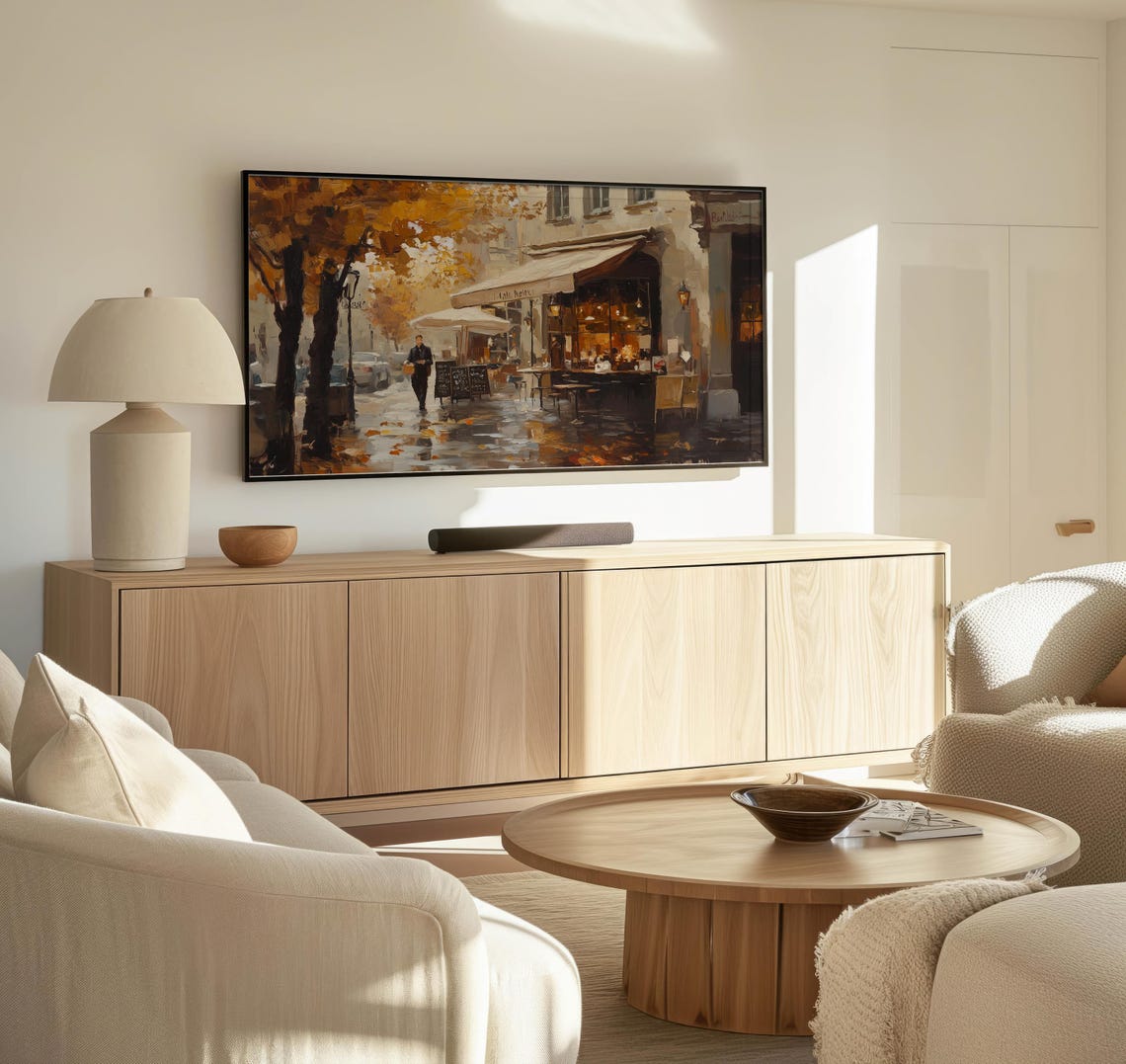 Frame Tv Rustic Cafe Art Art For Frame Tvs Warm Cozy Moody Seasonal Tv Art Scenic Vintage Tv Art Paletta Prints - Image 3