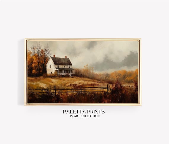 Frame Tv Rustic Farmhouse Art Art For Frame Tvs Plains Tv Art Rustic Countryside Tv Art Fall Art Paletta Prints