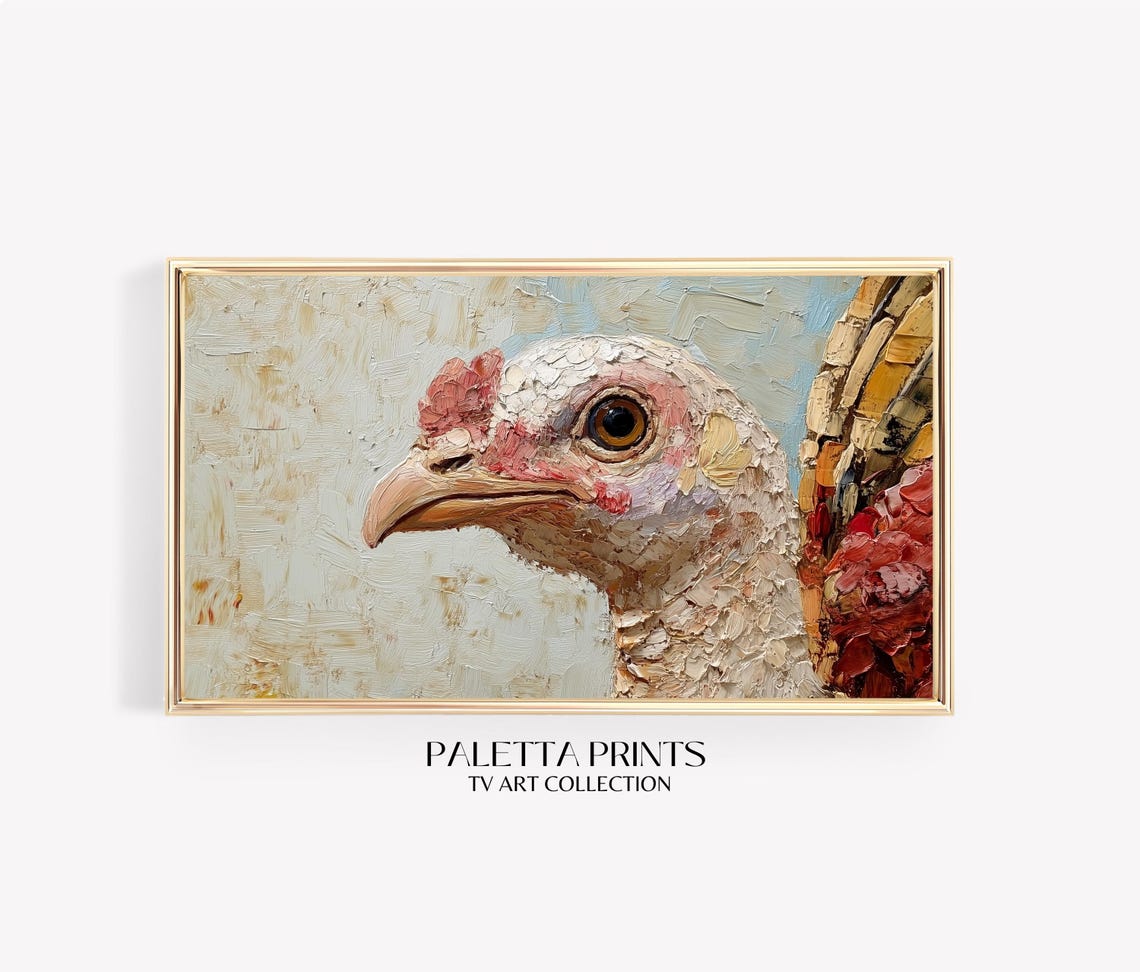 Frame Tv Turkey Textured Art Art For Frame Tvs Nature Tv Art Rustic Animal Tv Art Fall Art Paletta Prints