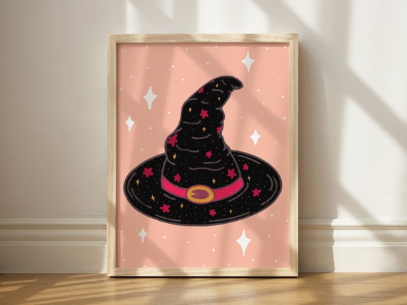 Witchs Hat Halloween Wall Decor Art Print