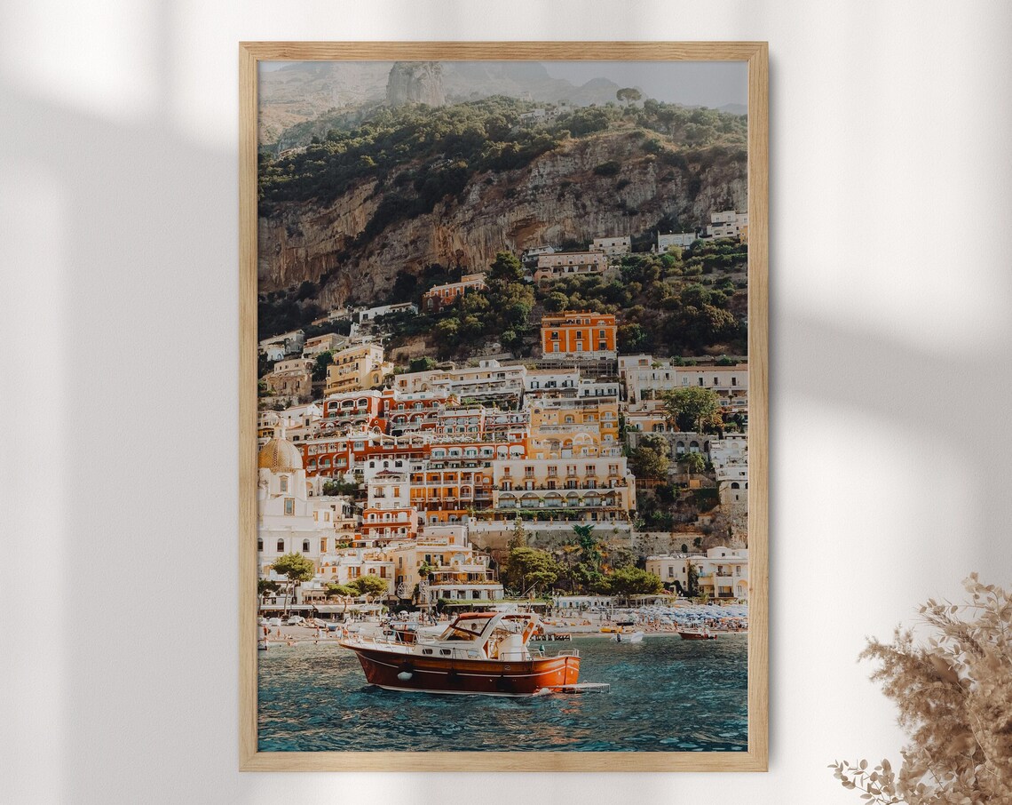 Amalfi Coast Positano Italy Travel Poster
