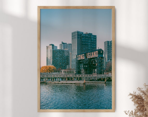 Long Island Cityscape Poster New York Travel Print