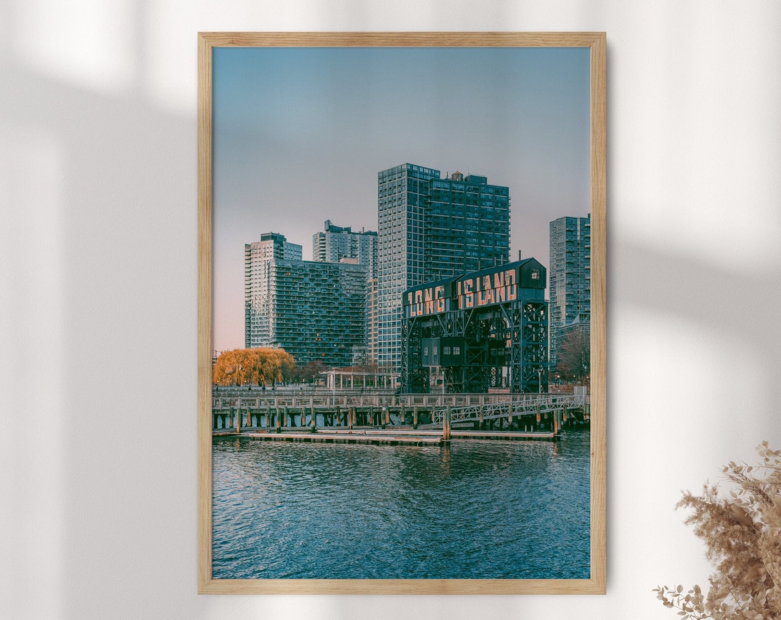 Long Island Cityscape Poster New York Travel Print