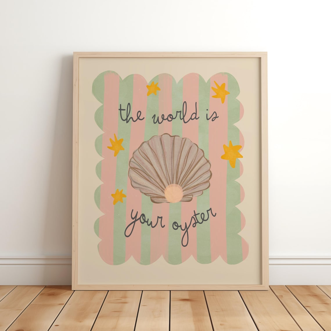 The World Is Your Oyster Nautical Nursery Art Print