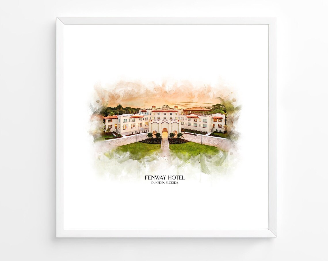 Wedding Venue Sketch Art Print, Personalized Gift - Image 3