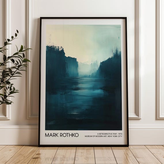Mark Rothko Art Poster Living Room Decor Home Wall Abstract Modern Exhibition