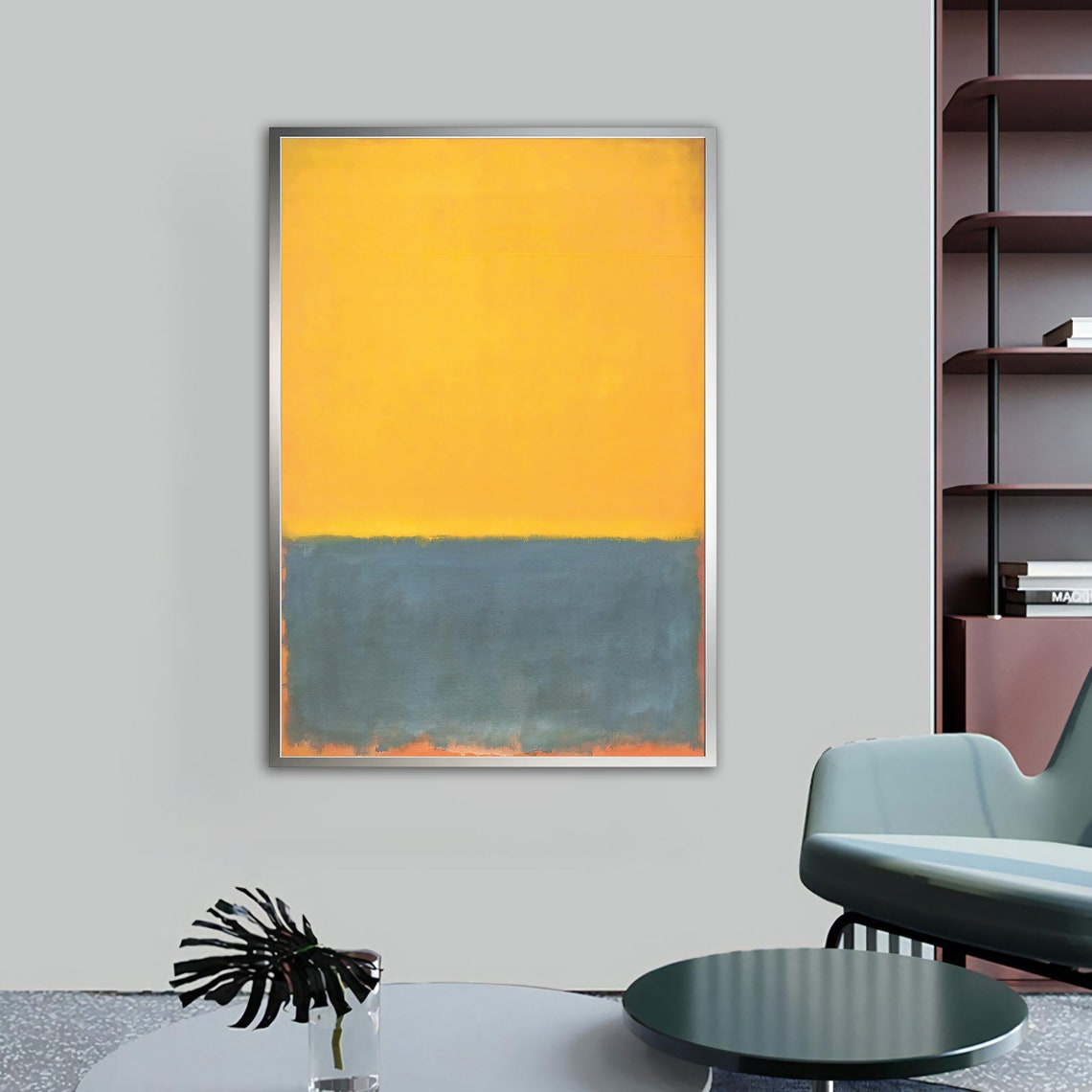 Mark Rothko Yellow Gray Color Field Abstract Modern Art Poster - Image 4