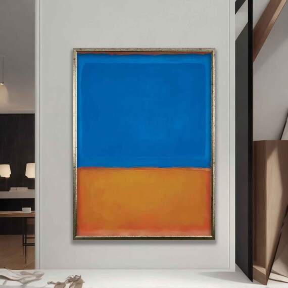 Mark Rothko Orange And Blue Art Reproduction Rothko Reproduction Abstract Wall Art Modern Minimal Art Mark Painting