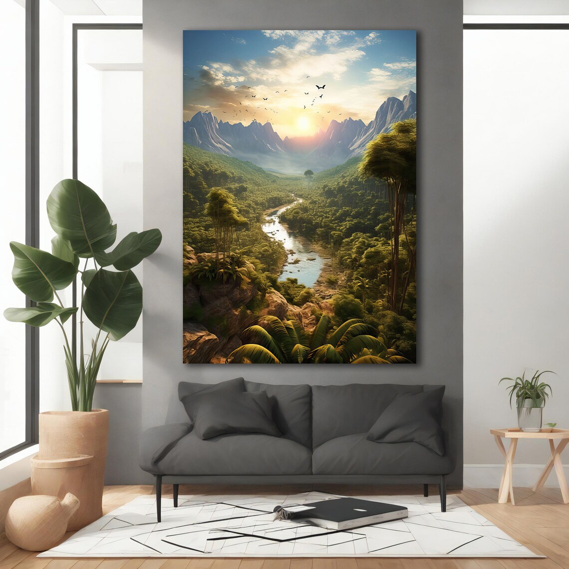 Forest Landscape Art Tree Wall Art Forest Wall Decor Nature Wall Art Wall Art For Home Office With Frame Options - Image 5