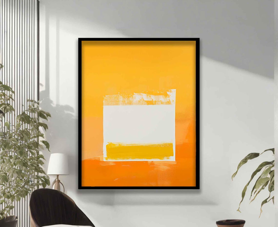 Mark Rothko Orange White Yellow Color Field Glow Minimalist Art Poster - Image 3