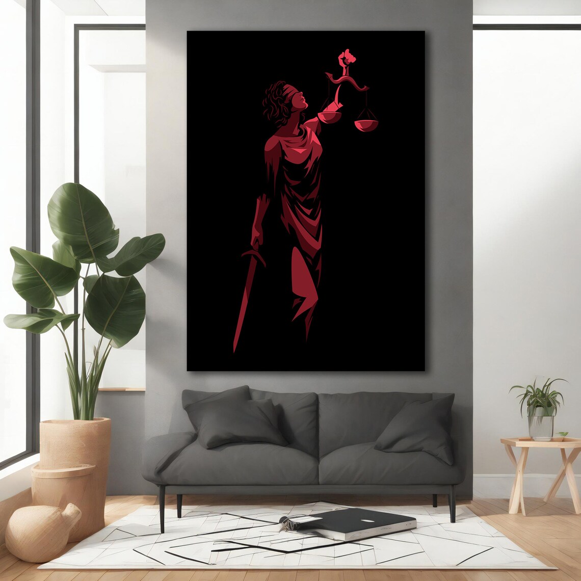 Goddess of Justice, Scales of Justice Art Print - Image 2