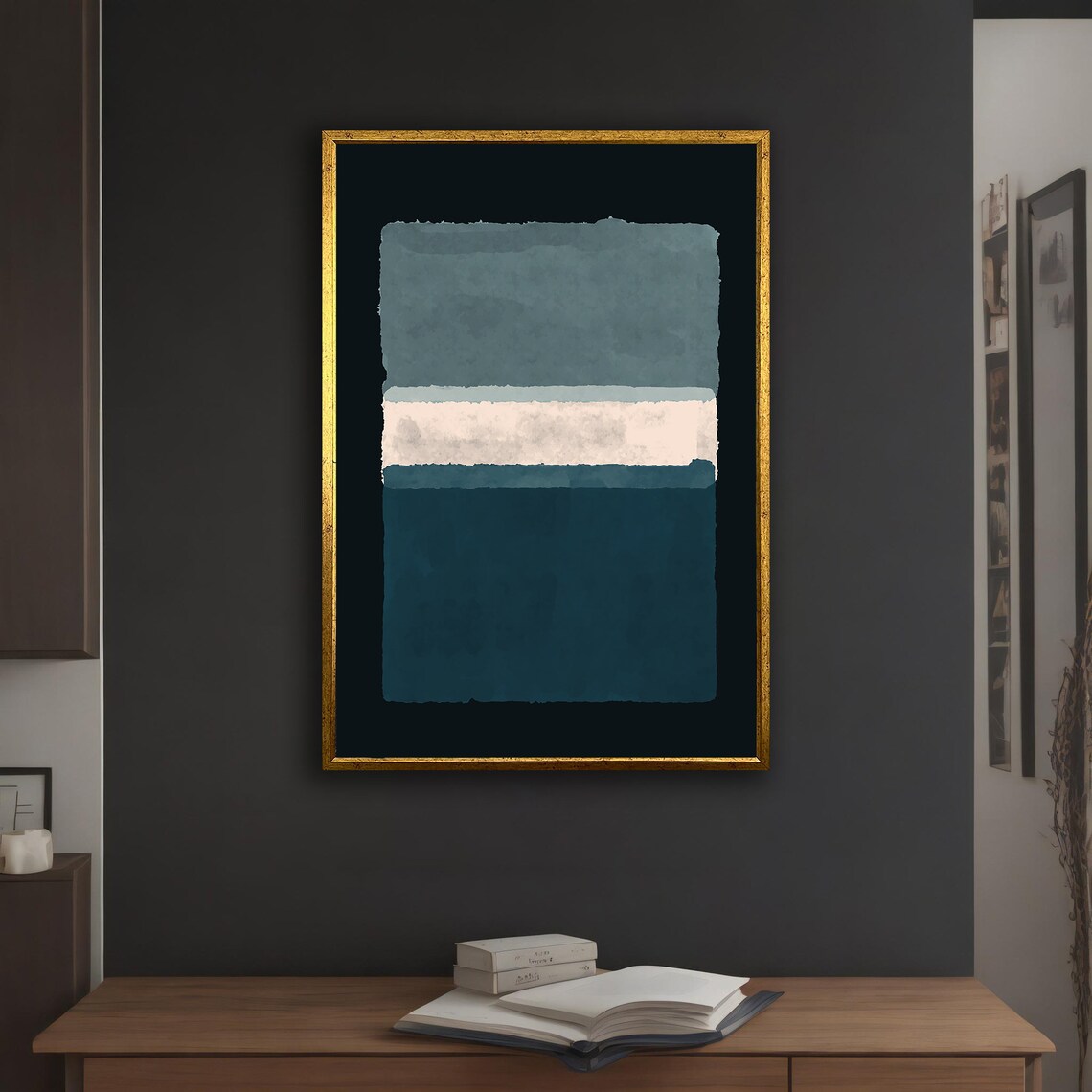 Mark Rothko Mix Abstract, Modern Minimal Art - Image 5