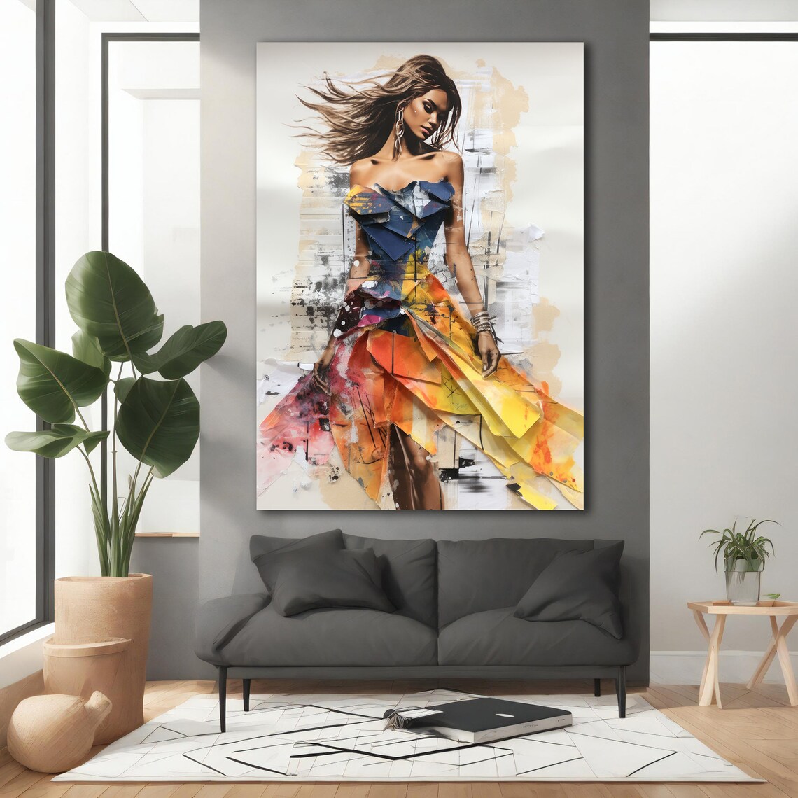 Abstract Woman Portrait Art Print, Modern Decor - Image 3