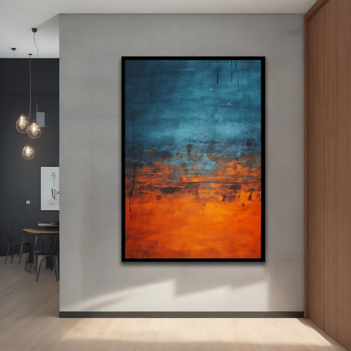 Mark Rothko-Inspired Orange & Green Art Print