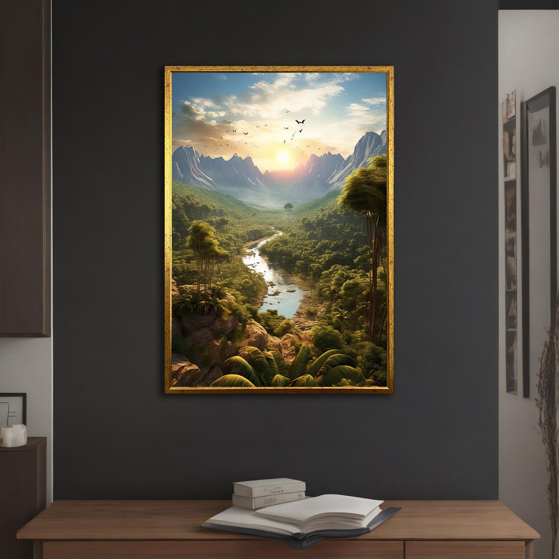 Forest Landscape Art Tree Wall Art Forest Wall Decor Nature Wall Art Wall Art For Home Office With Frame Options - Image 3