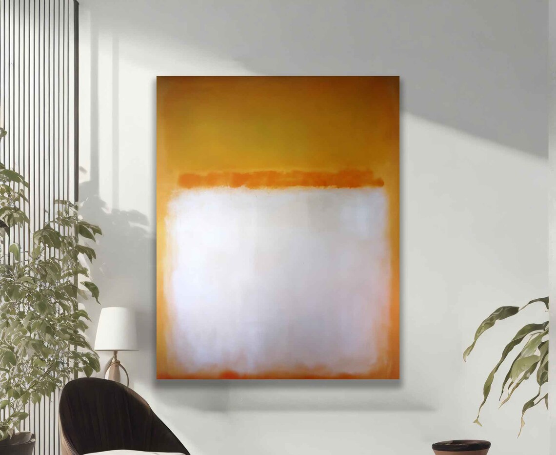 Rothko-Inspired Orange and White Art Print - Image 2