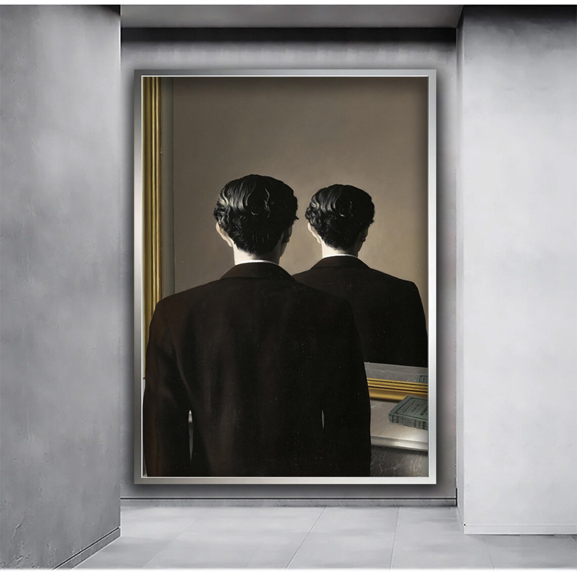 Ren Magritte Man With Mirror Poster Art Print - Image 5