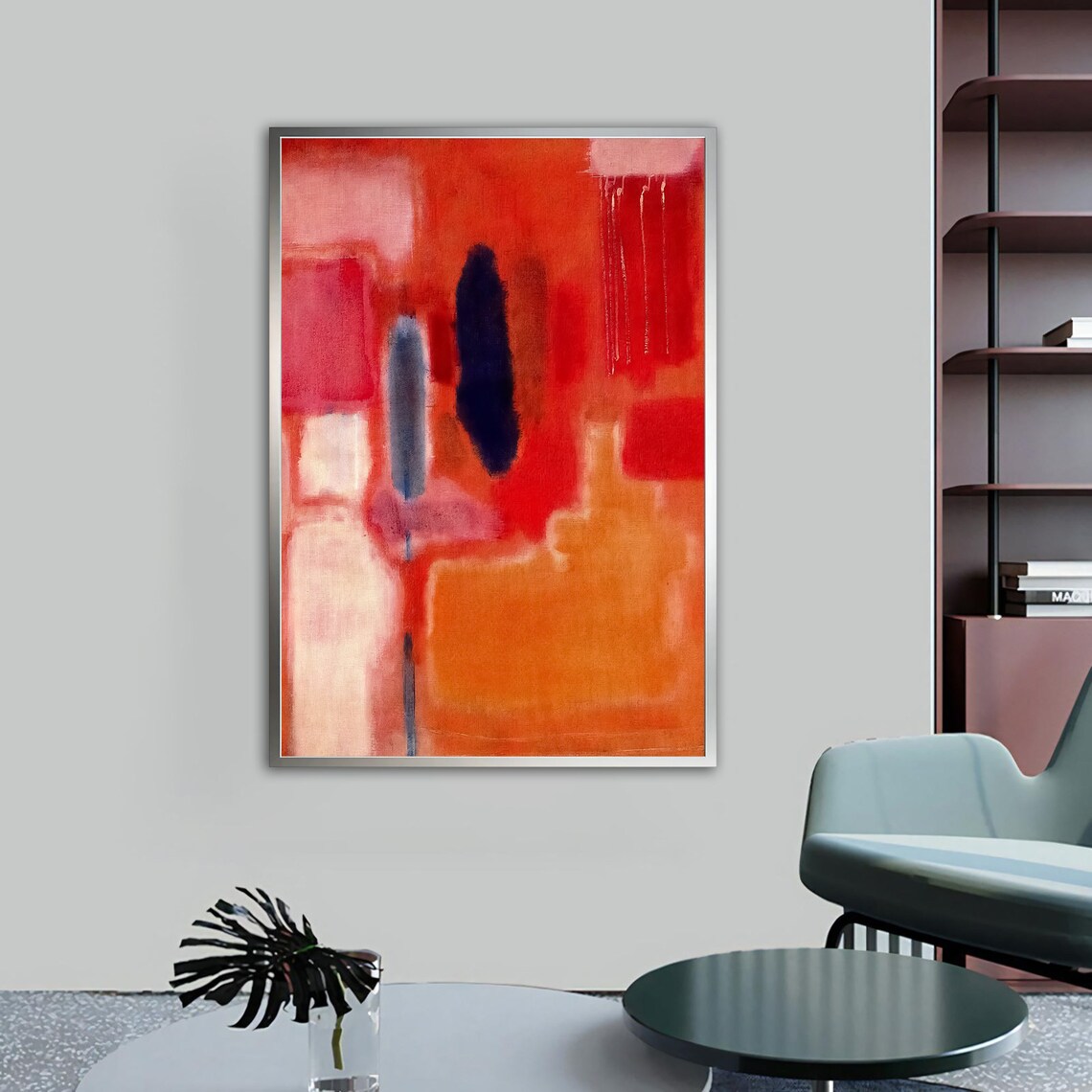 Mark Rothko Red And Orange Mix Colorful Rothko Art Mark Rothko Wall Art With Different Frame Options For Your Home And Office - Image 4