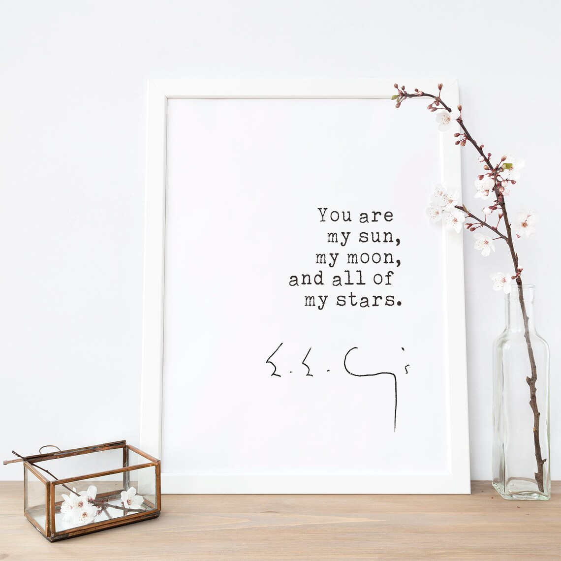 EE Cummings You Are My Sun My Moon All Of My Stars Quote Poster - Image 4
