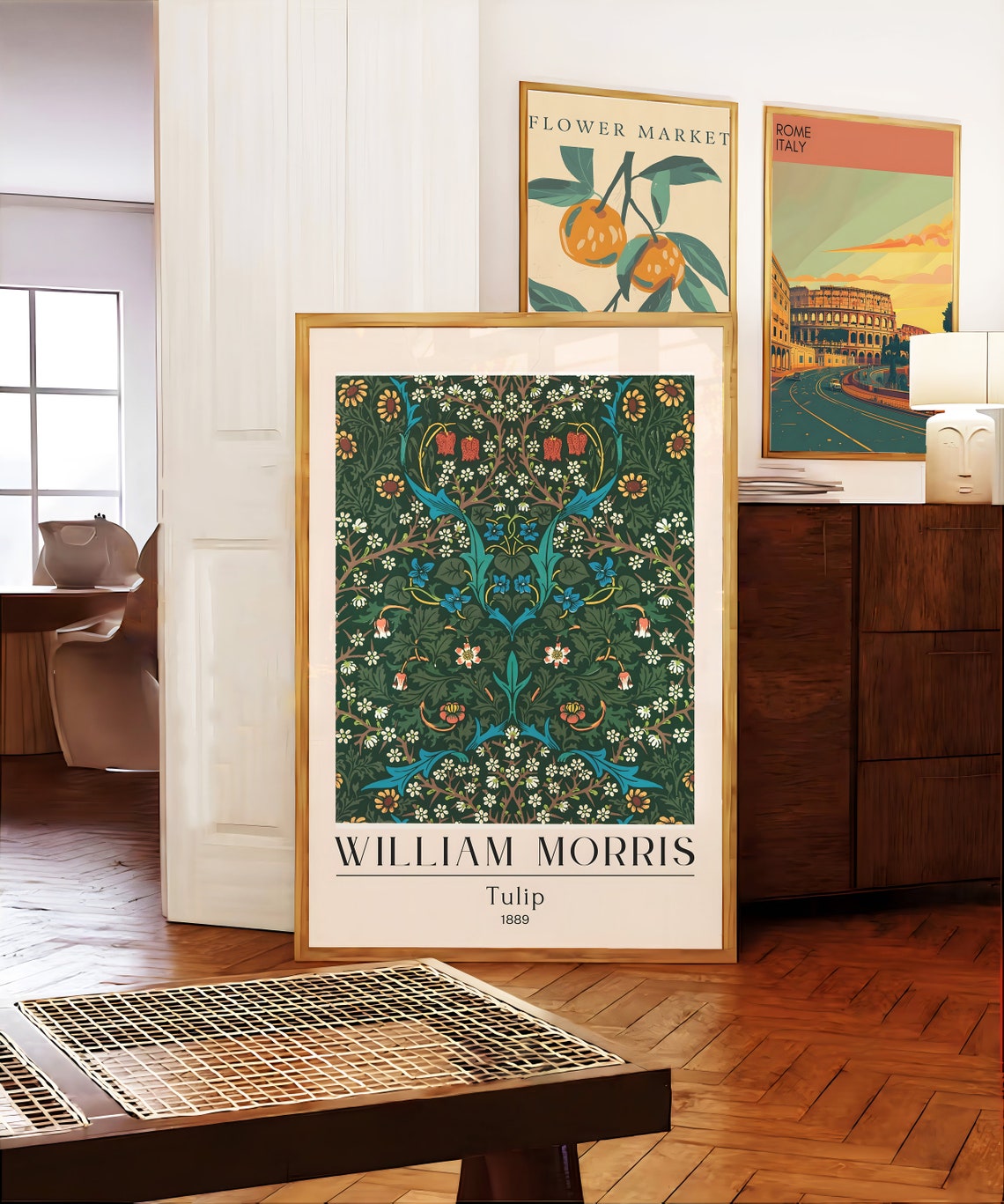William Morris Tulip 1889 Botanical Pattern Vintage Floral Poster - Image 6