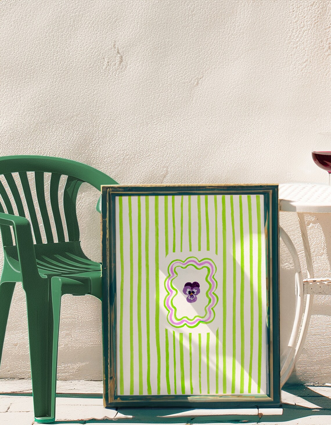 Pansy Print, Modern Retro Floral Wall Art - Image 2