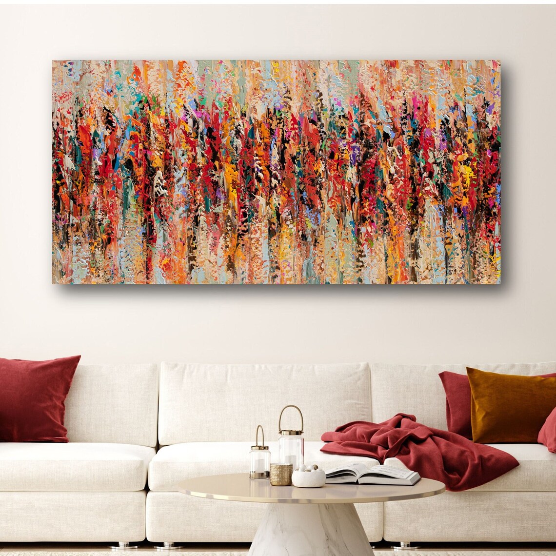 Abstract Print, Large Over Sofa Wall Decor
