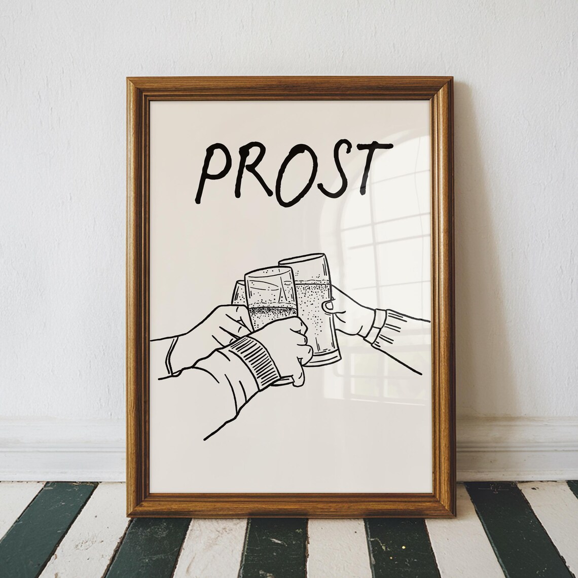 Prost German Bar Cart Decor, Eclectic Bar Art Print - Image 3