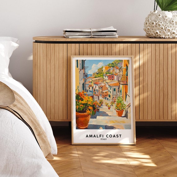 Amalfi Coast Art Print Italian Cityscape Poster