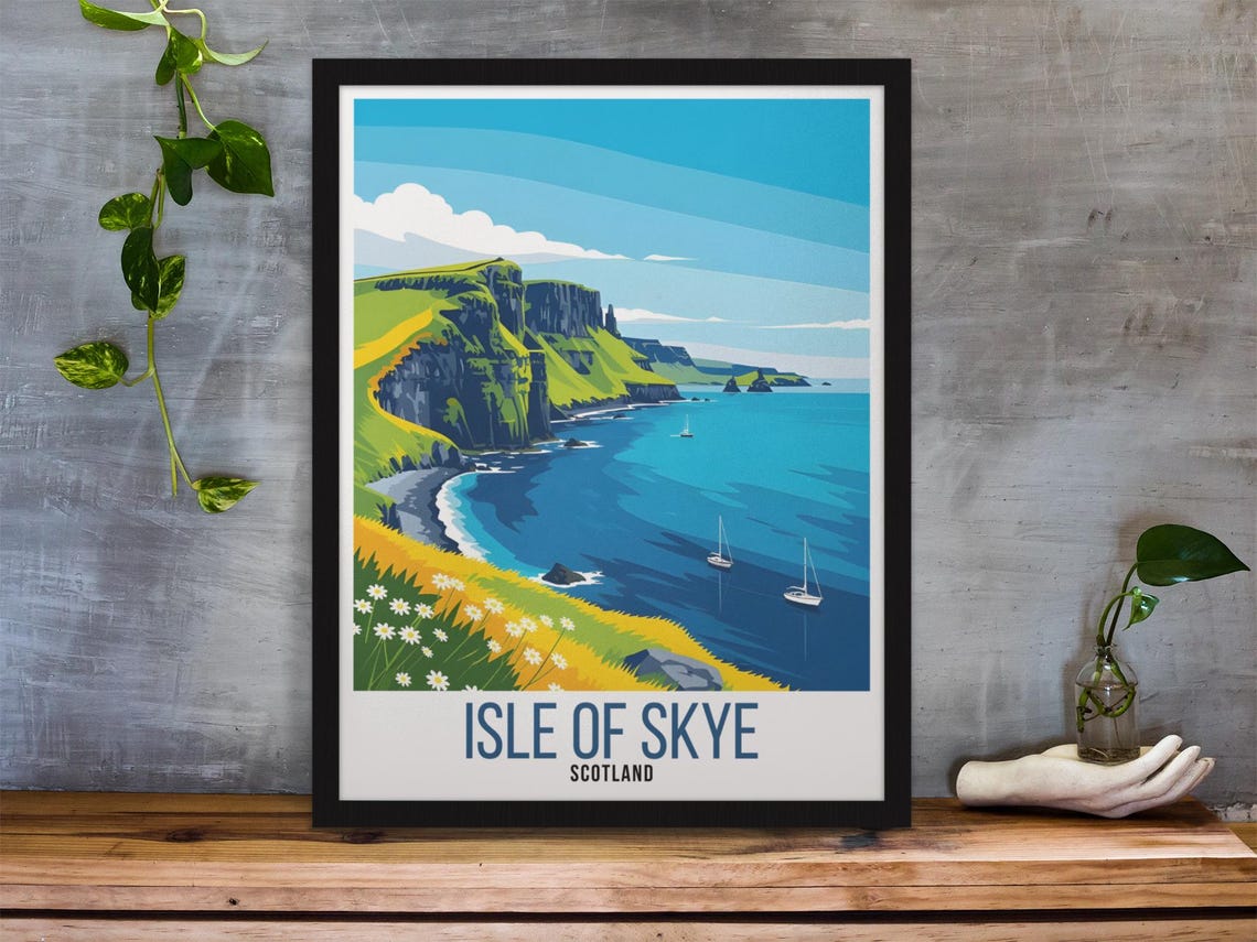Isle Of Skye Scotland Travel Print Scottish Poster Isle Of Skye Wall Art Scotland Wall Art Isle Of Skye Poster Isle Of Skye Travel Art