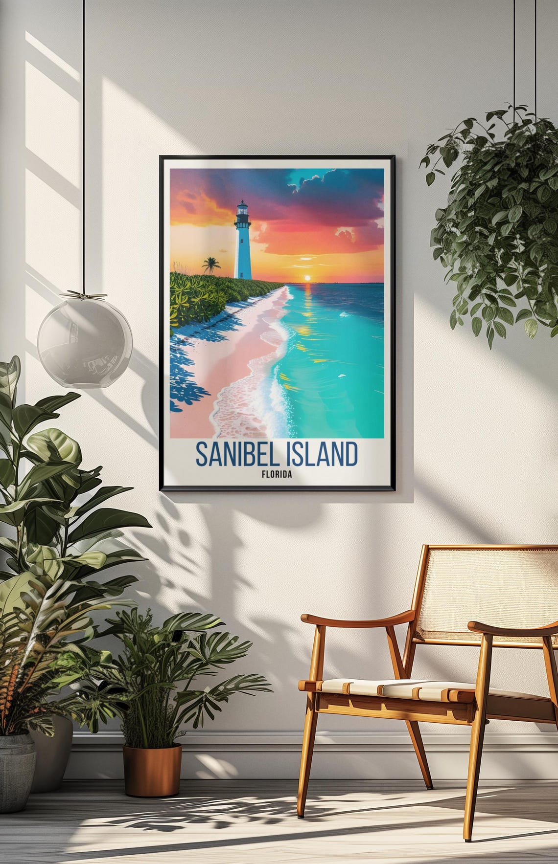 Sanibel Island Florida Travel Print Sanibel Island Poster Florida Island Wall Art Sanibel Island Decor Florida Poster Florida Travel Art - Image 3