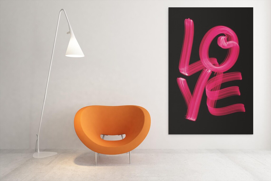 Love Poster Print, Bold Modern Typography - Image 3