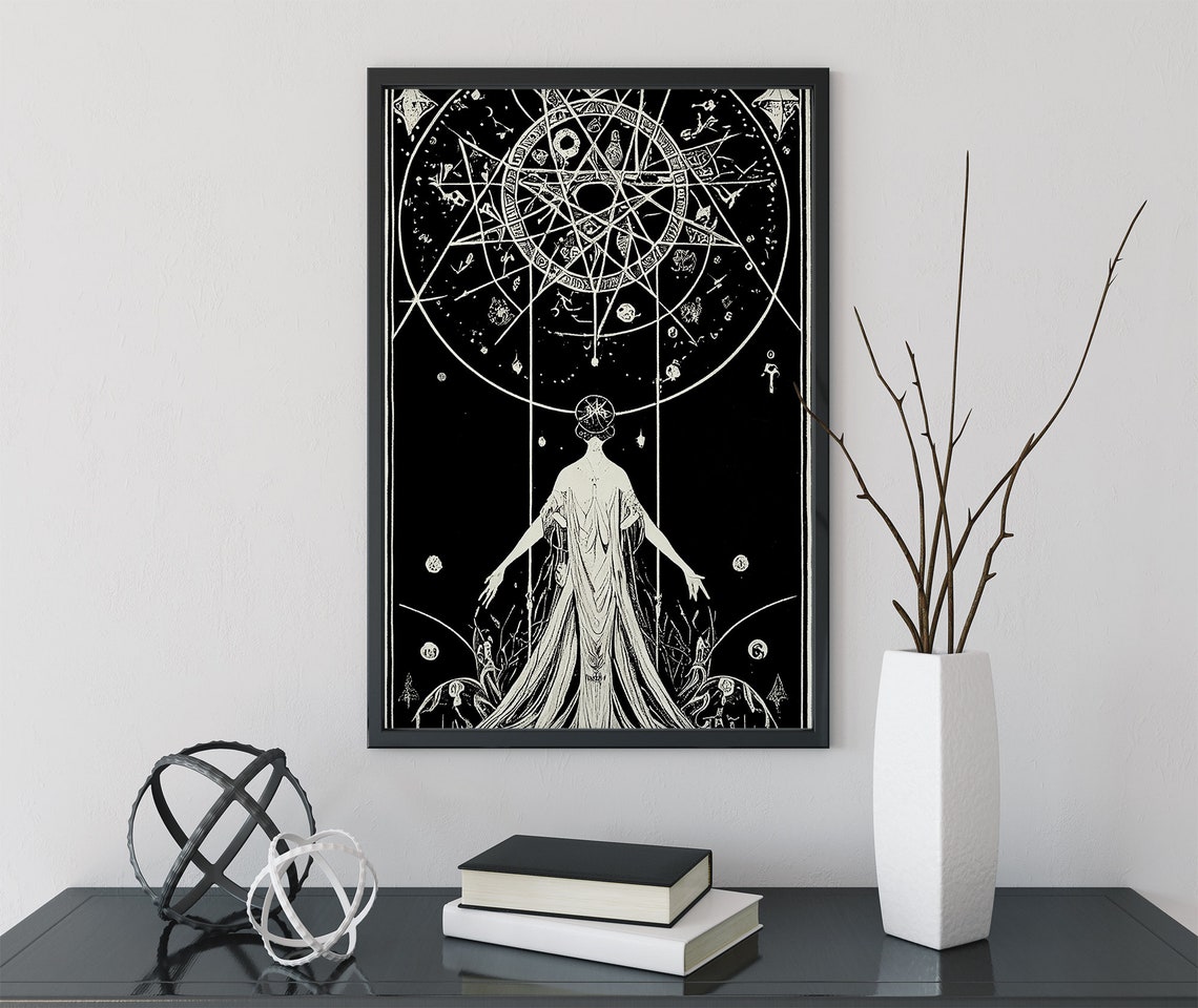 Deco Pagan Goddess - Bohemian Poster Print - Image 2