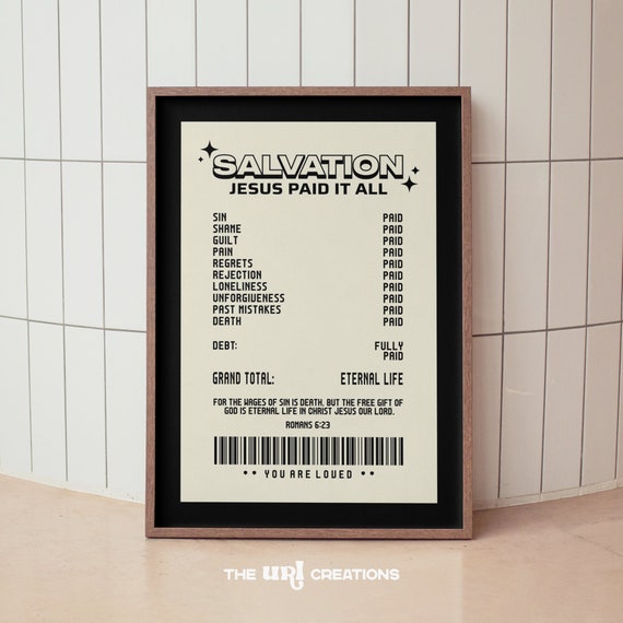 Retro Christian Bible Verse Poster, Modern Scripture