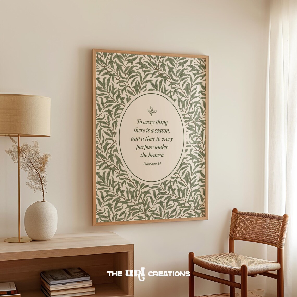 Ecclesiastes 3:1 Vintage Scripture Art Print - Image 4