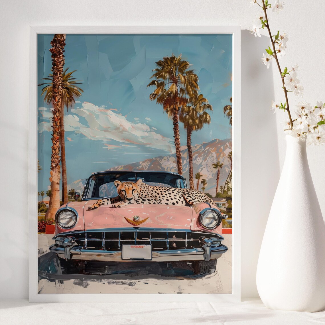 Cheetah Girly Retro Palm Springs Poster Print - Image 4
